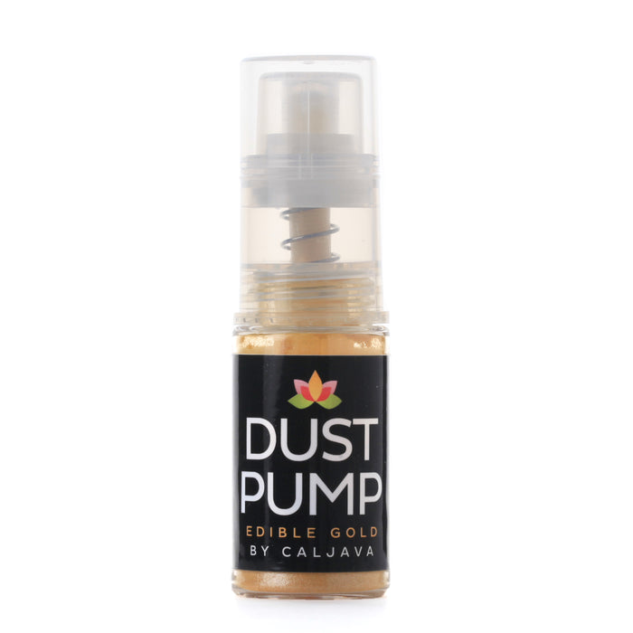 Edible Gold Dust in an easy-to-use Dust Pump Bottle for cake decorating or topping for food.