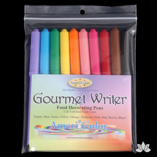 Americolor Gourmet Writer Food Decorating Pens, Black - 2 count