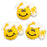 Graduation Smiley Royal Icing Decorations - White
