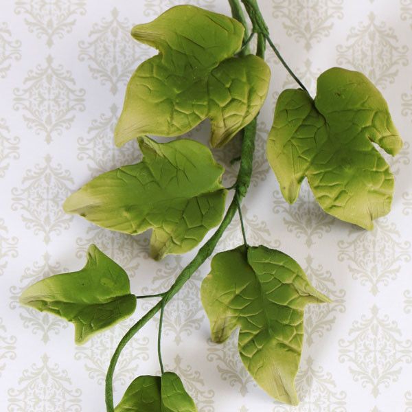 Green Ivy Leaf Filler sugarflower from gumpaste perfect for cake decorating fondant cakes and wedding cakes. Wholesale sugarflowers and cake supply.Green Ivy Leaf Filler Spray handmade gumpaste cake decoration perfect for fondant wedding cakes and birthday cakes.