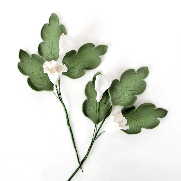 Peony Leaves Gumpaste Sugarflower great as cake toppers for decorating your own cakes. | CaljavaOnline.com