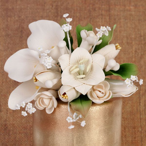 Large Lily Cake Topper - Ivory