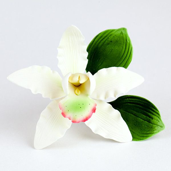 Orchid Leaf Sugar flower cake toppers great for cake decorating your own cake. Edible cake topper made from gum paste used for making your cake designs. 