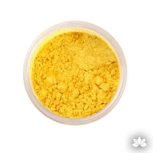 Yellow Luster Dust Colors food coloring perfect for cake decorating fondant cakes, cupcakes, cake pops, wedding cakes, and sugarflowers. Dusting color. Cake supply.