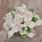 White Tea Roses and African Orchid Cake Topper sugarflower cake decoration great for cake decorating your own cakes. | CaljavaOnline.com