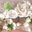 White Rose Sugarflower Cake Topper great for cake decorating wedding cakes or birthday cakes. Cake Supply. | CaljavaOnline.com