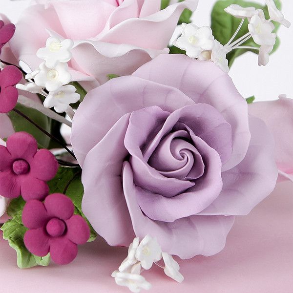 Medium Garden Rose Toppers - Pink