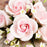 Garden Rose Sprays in Pink are gumpaste sugarflower cake decorations perfect as cake toppers for cake decorating fondant cakes and wedding cakes. Caljava wholesale cake supply.