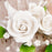 Trio Garden Rose Sprays in White are gumpaste sugarflower cake decorations perfect as cake toppers for cake decorating fondant cakes and wedding cakes. Caljava wholesale cake supply.