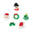 Mini Christmas Royal Icing Toppers great for decorating cupcakes, cookies, cakes, candy and chocolates.