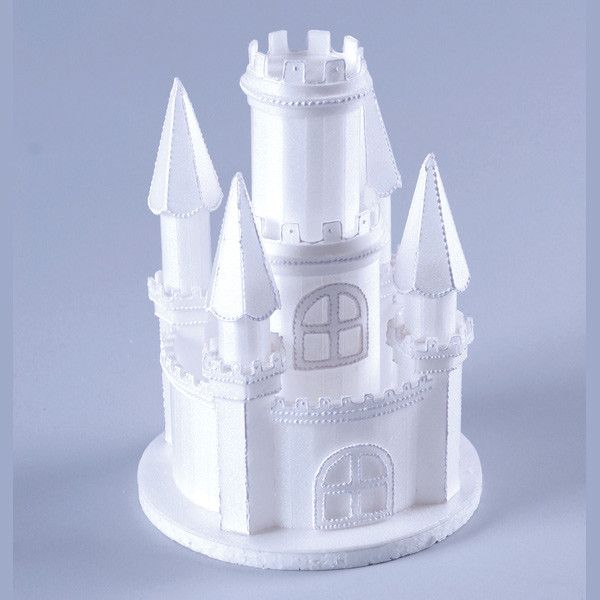 Castle Cake Topper perfect for cake decorating princess cakes & fondant cakes. Lightweight, white, made of Styrofoam. Princess Cake. Castle Cake. Frozen Cake. Wholesale Cake Decoration