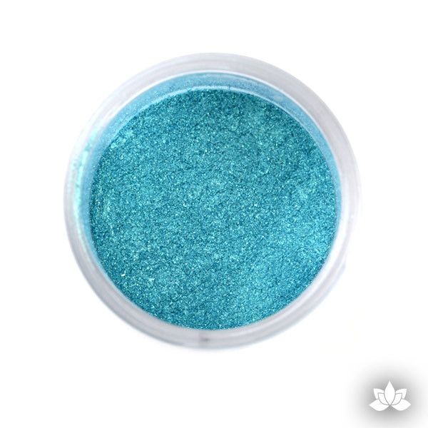 Teal Luster Dust Colors food coloring perfect for cake decorating fondant cakes, cupcakes, cake pops, wedding cakes, and sugarflowers. Dusting color. Cake supply. Ocean Green