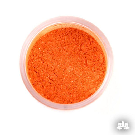 Orange Luster Dust Colors food coloring perfect for cake decorating fondant cakes, cupcakes, cake pops, wedding cakes, and sugarflowers. Dusting color. Cake supply.