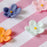 Mixed colored set of Edible Mini Blossom cupcake toppers handmade cake decoration.
