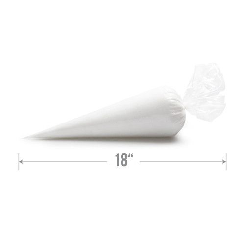 18" Disposable Piping Bags perfect for piping icings such as buttercream or whipped cream for cake decorating.