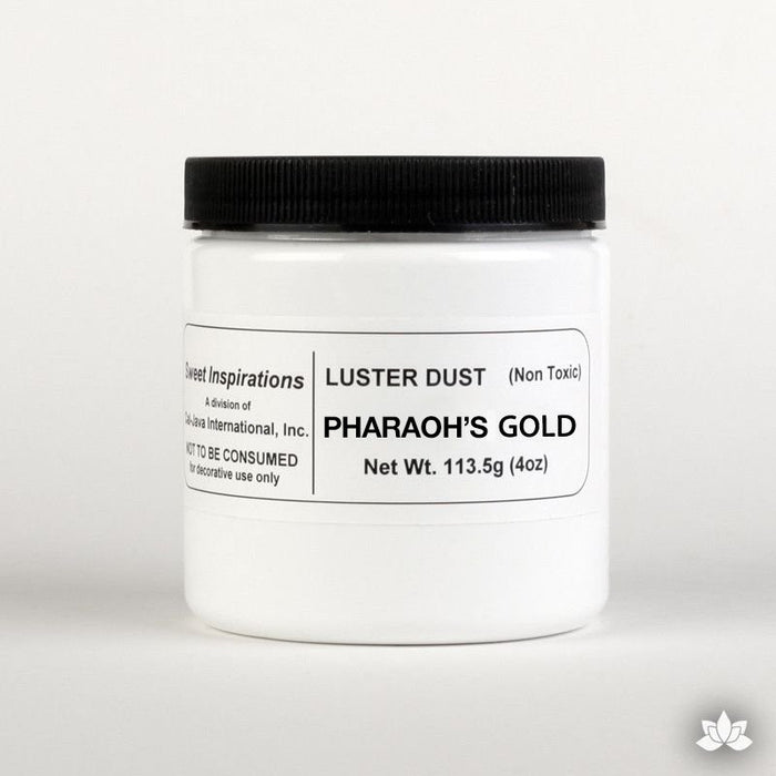 Pharaoh's Gold Luster Dust Colors food coloring perfect for cake decorating fondant cakes, cupcakes, cake pops, wedding cakes, and sugarflowers. Dusting color. Cake supply.