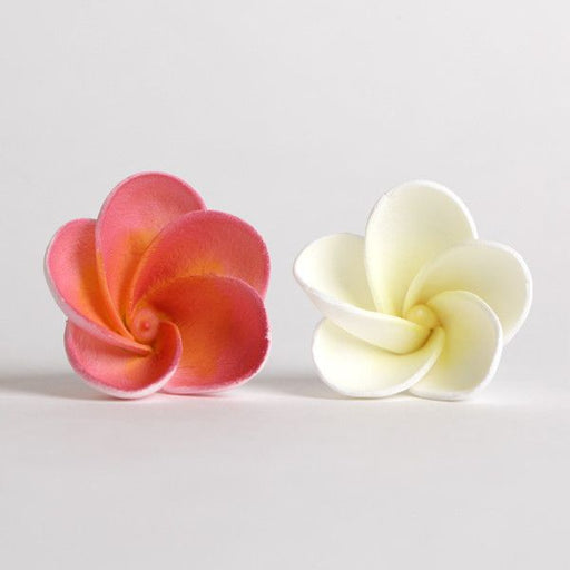 Mixed Plumeria Sugarflower cake toppers made from gumpaste. Wholesale cake supply.