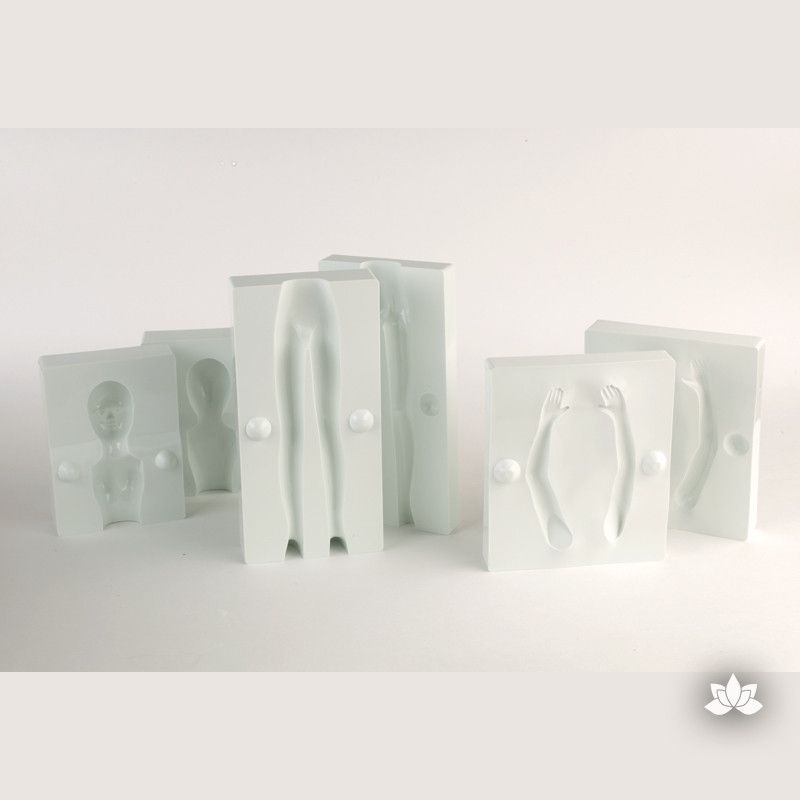 Woman Mold from PME gumpaste tool for cake decorating fondant wedding cakes and birthday cakes.