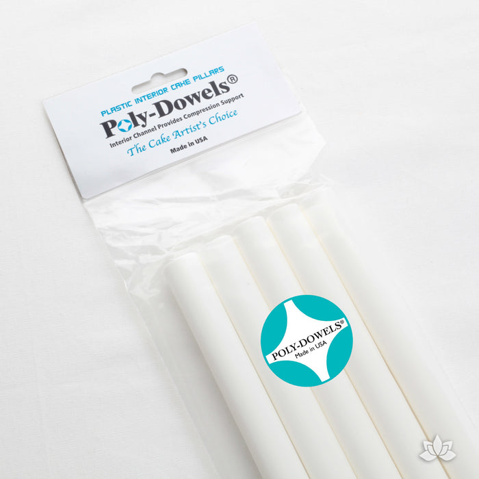 Poly-Dowel cake pillars. Easy to use cake supports great for stacking all types of cakes. Disposable and easy to cut.