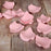 Pink Gumpaste Individual Rose Petals handmade cake decoration.