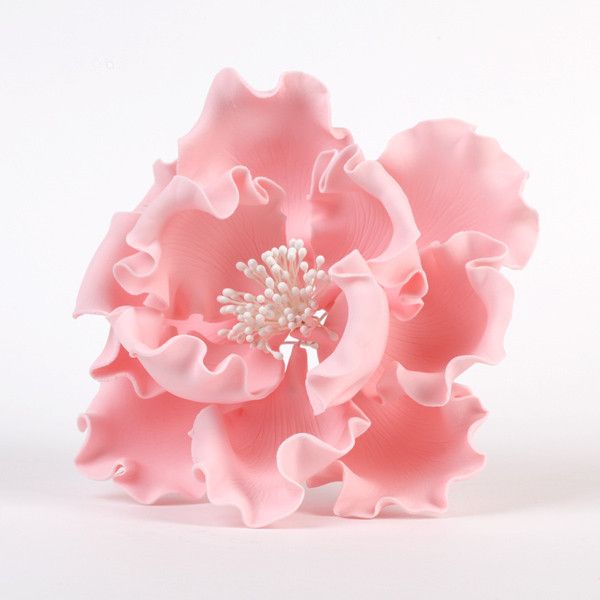 Professional quality pink peony gum paste sugar flower for cake shops and bakeries