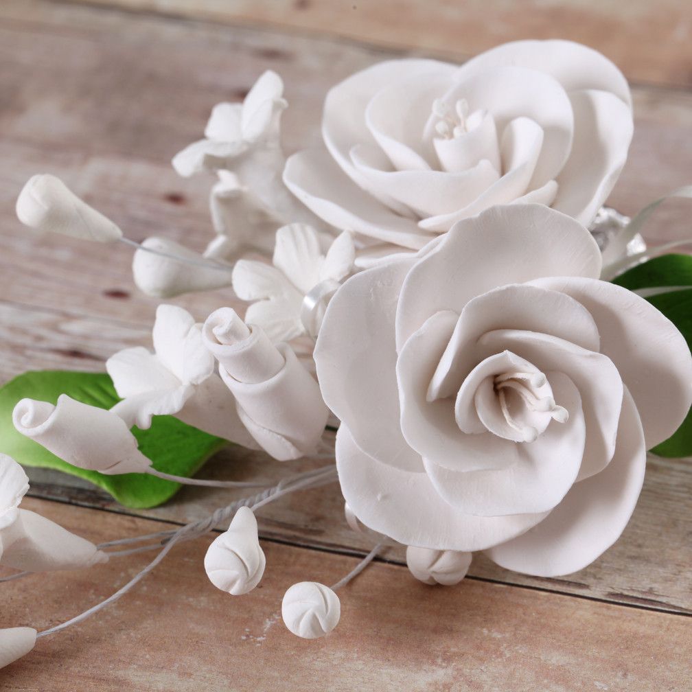 Three Small Dog Rose Sprays - White