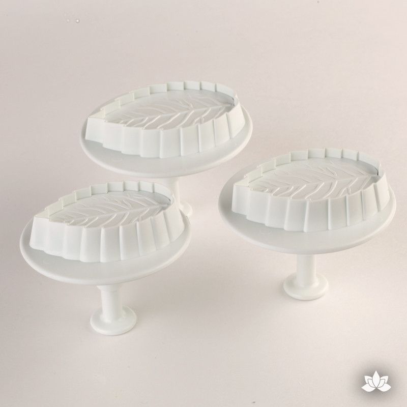 Veined Rose Leaf Plunger Cutters - Set of 3