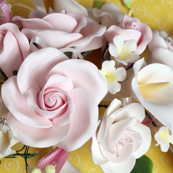 Large Tea Rose & Calla Lily Sprays - Pink — CaljavaOnline