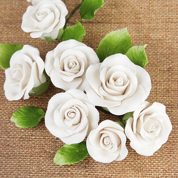 Rambling Rose Sugarflower Sprays perfect for cake decorating fondant cakes with cake toppers.  Wholesale cake decorations. Caljava