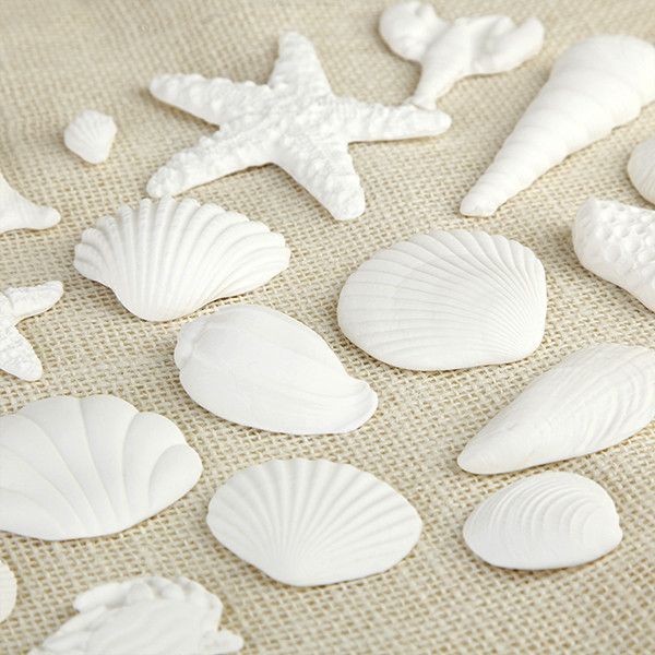 These fun edible fondant White Sea Shells are perfect additions for any “Under the Sea” themed cakes.