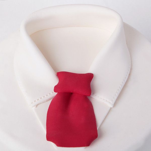 Formal Shirt with Necktie fondant cake topper great for cake decorating father's day cakes or mens cakes. Readymade cake decoration.