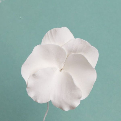 Small White Pansies Gumpaste Sugarflower edible cake decoration perfect for adding on top of your cakes and cupcakes.