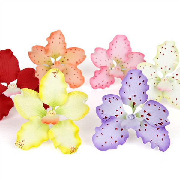 Spotted Vanda Orchids Gumpaste Sugarflowers perfect as a cake topper for cake decorating fondant cakes.  Wholesale Sugarflowers and cake supply. Caljava