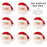 Bulk Santa Face Edible Royal Icing Decorations – 128 Count Hand-Piped Cupcake & Chocolate Toppers by Caljava