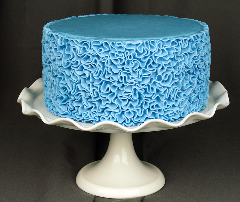 Blue Ruffle Celebration Tier Cake – Tiffany's Bakery