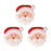 Small Santa Face Royal Icing Chocolate, Cake & Cupcake Toppers Decorations (128 Count Bulk Box) by Caljava