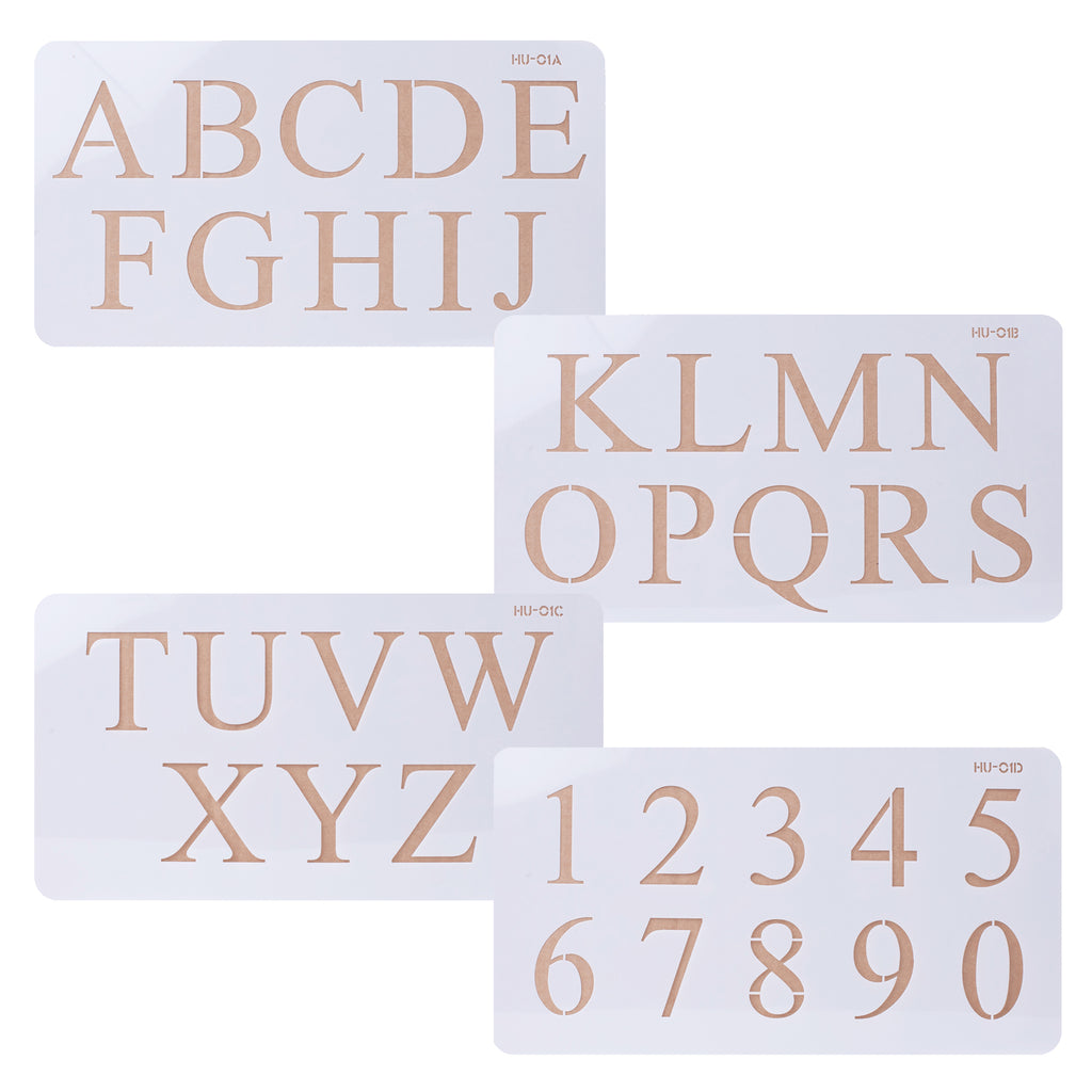 Acrylic Stencils - Letters & Numbers