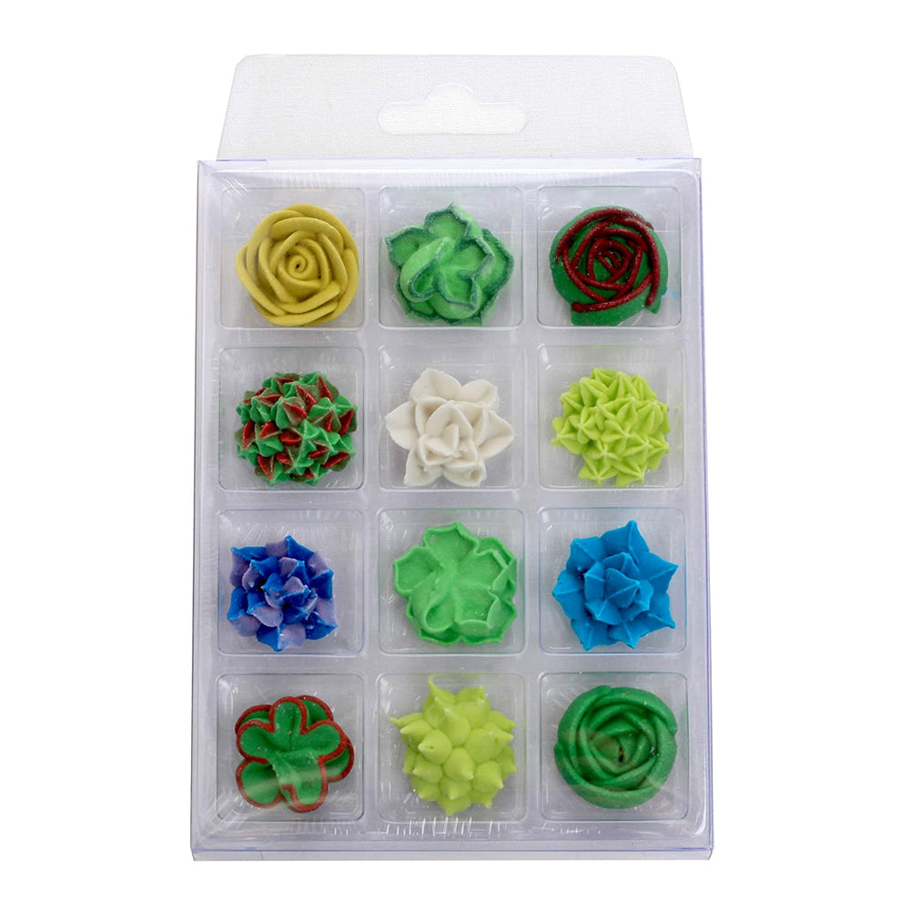 edible succulents candy Succulent Set A Royal Icing Retail Pack