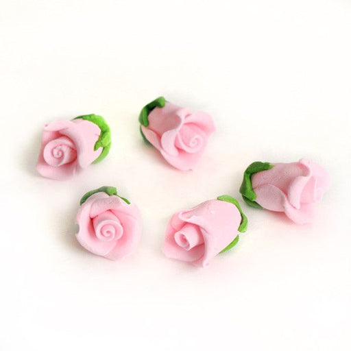 Edible Gumpaste Pink Tiny Roses No Wire sugar flower cake toppers and cake decorations perfect for cake decorating rolled fondant wedding cakes, cupcakes and birthday cakes and cupcakes.  Edible Cake Decoration and wholesale cake supplies.
