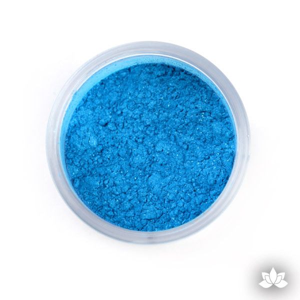 Blue Luster Dust Colors food coloring perfect for cake decorating fondant cakes, cupcakes, cake pops, wedding cakes, and sugarflowers. Dusting color. Cake supply.