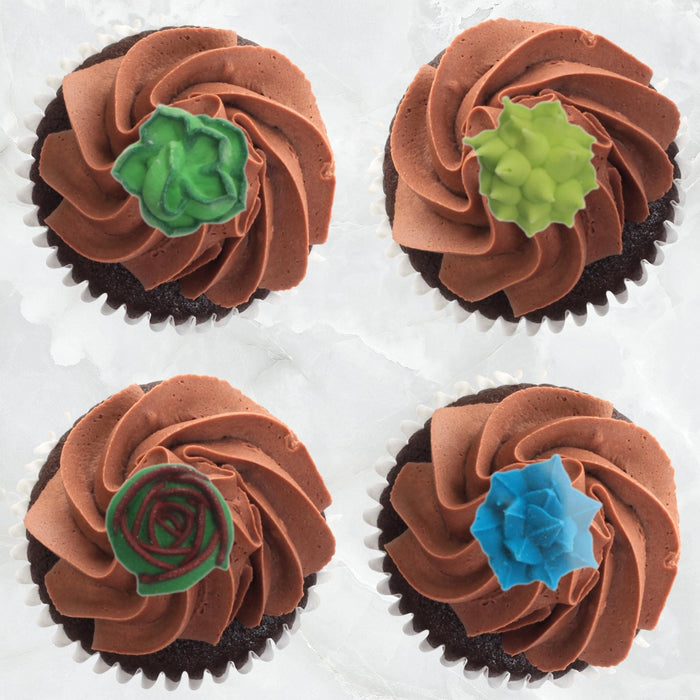 edible succulent cake topper Succulent Set A Royal Icing Retail Pack — CaljavaOnline