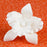 White cattleya orchid sugar flowers 3 inch edible cake decor, handcrafted sugar orchids for cakes and desserts. Caljava wholesale cake supply.