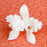 White cattleya orchid sugar flowers used on wedding cakes, 3 inch edible sugar flowers for professional cake decorators wholesale cake supply by CaljavaOnline.com