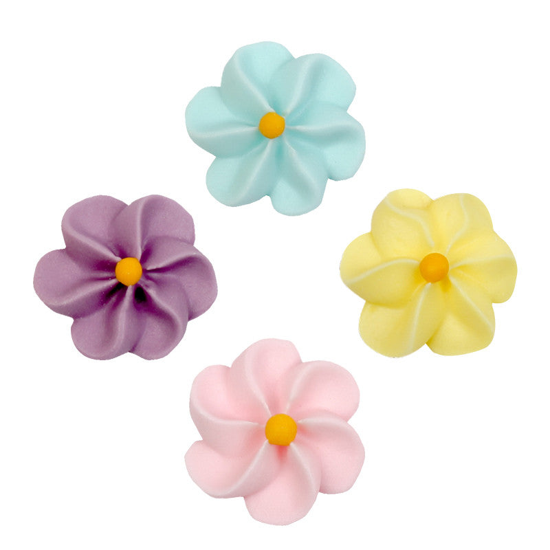Drop Flower Royal Icing Decorations (Bulk) - Assortment