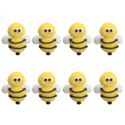 Royal Icing Toppers Bumble Bee with Stinger Icing Decorations perfect for decorating cakes, cupcakes, cookies, candy and chocolates.  