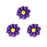 Funky Flower Royal Icing Decorations (Bulk) - Purple