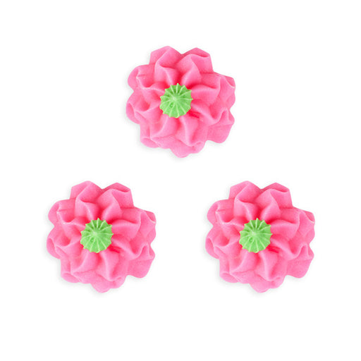 Funky Flower Royal Icing Decorations (Bulk) - Pink