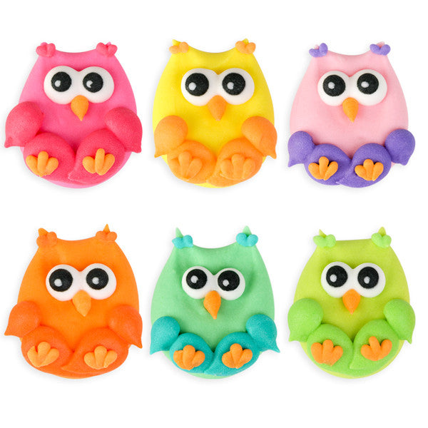 Owl Assortment Royal Icing Decorations (Bulk)