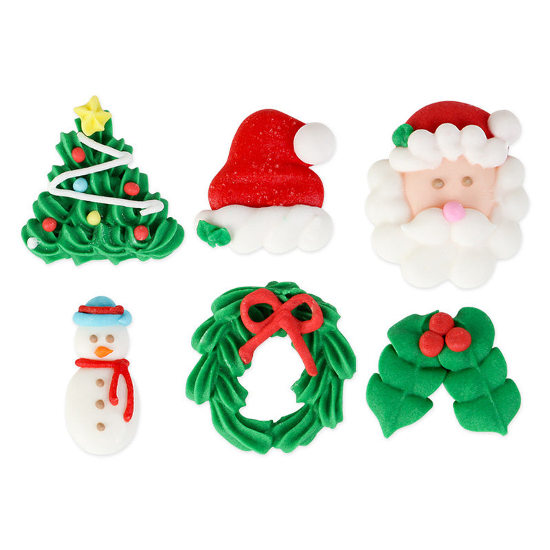 Large Christmas Set Royal Icing Decorations (Bulk) —