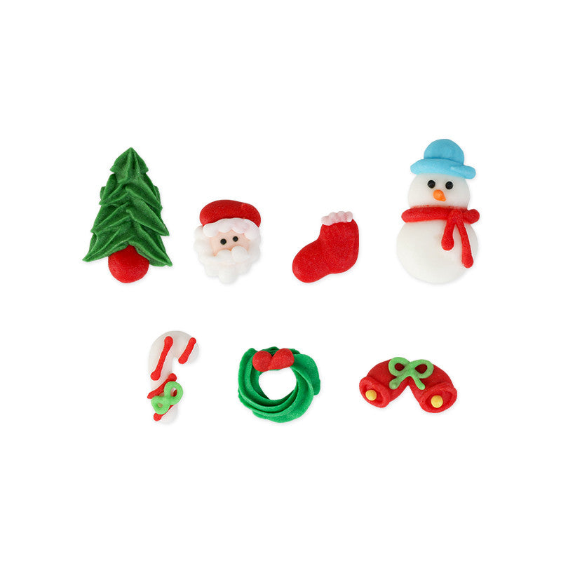 Mini Christmas Set 2 Royal Icing Decorations (Bulk)